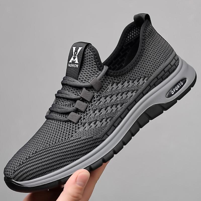 Men's Shoes, Breathable Fly-Woven Mesh Casual Shoes, Thick-Soled Men's Versatile Lightweight Breathable Running Sneakers