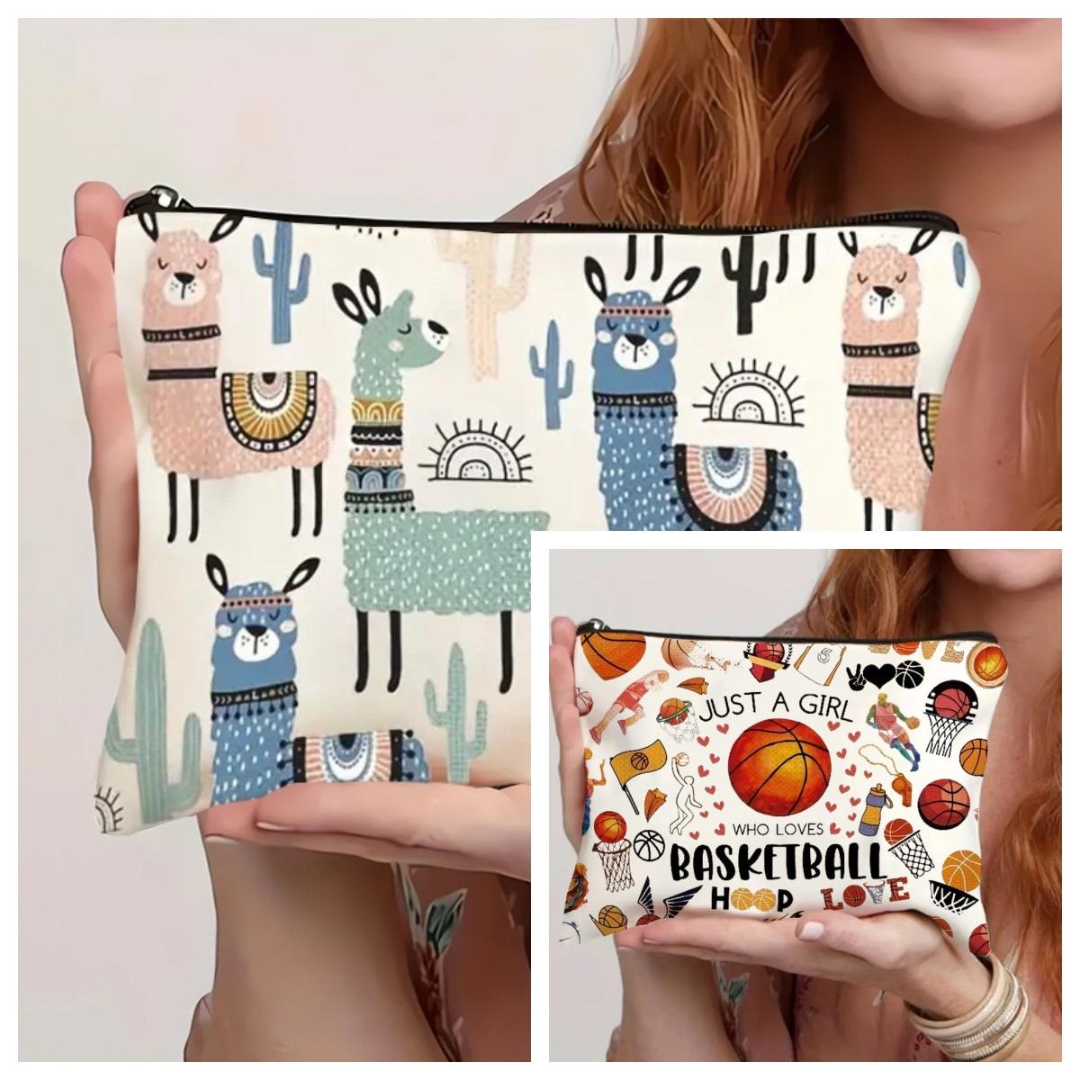 

New Modern Simple Zipper Makeup Bag, Large Capacity Cosmetic Storage Pouch, Multi-Functional Travel Toiletry Organizer 2pcs
