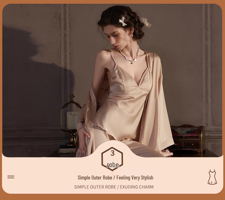Pure Desire Ice Silk Camisole and Pants Set: Women's Spring/Summer Lightweight Pajamas
