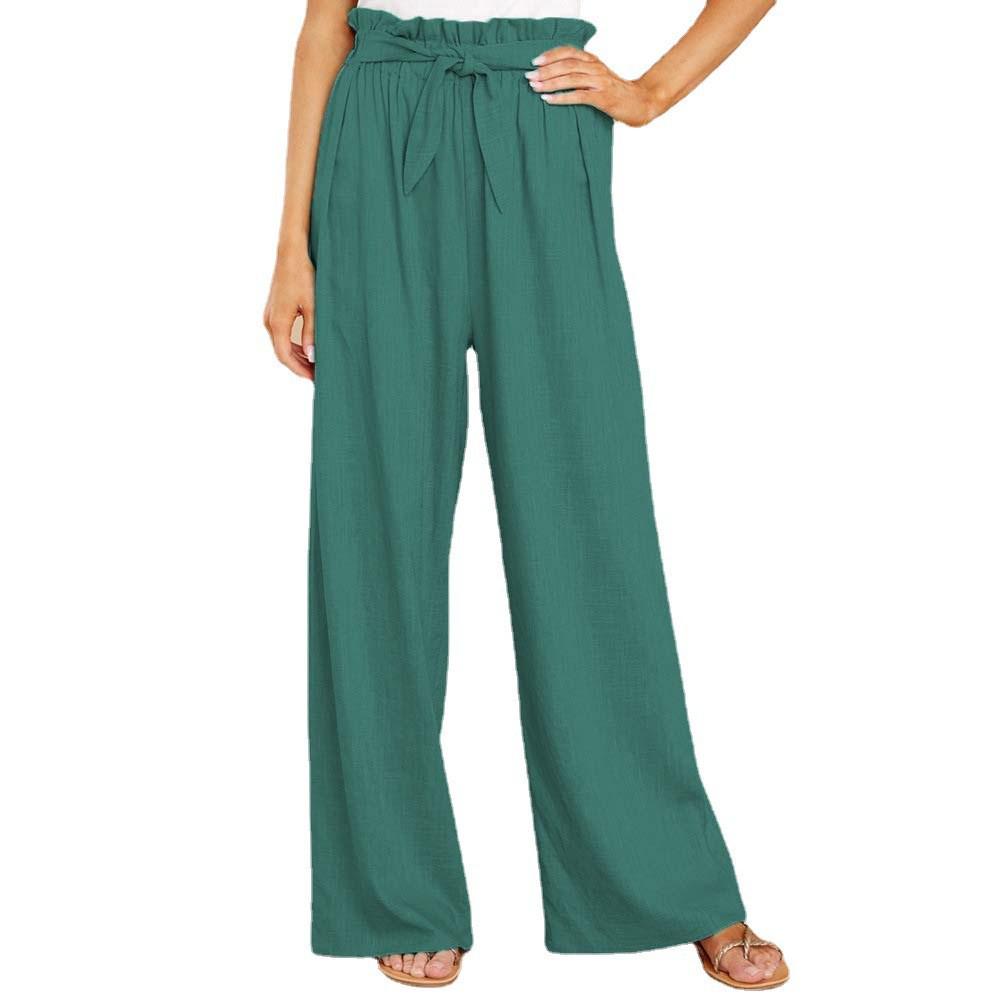 2024 Women’s European & American Plus Size Loose Cotton Linen Casual Long Pants