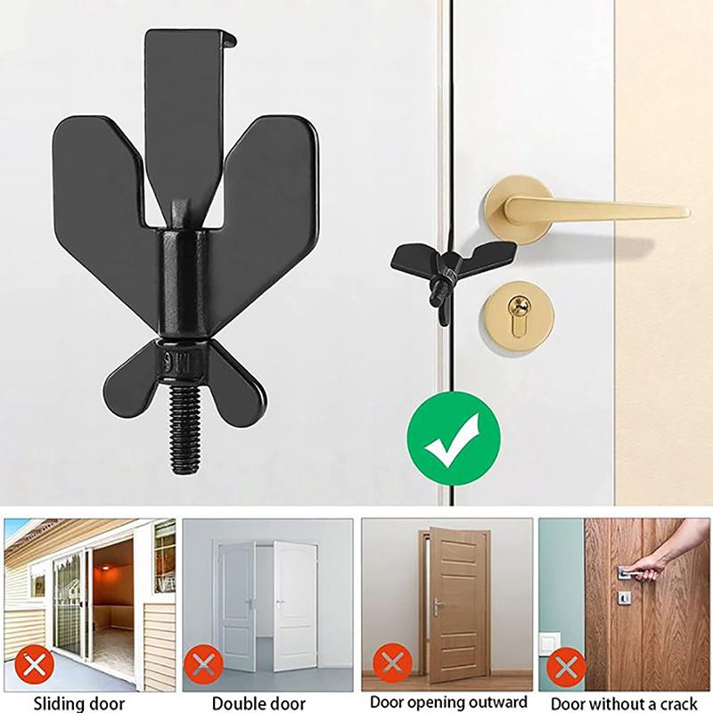 Door Lock Security For Travel | Heavy Duty Portable Door Lock Stoppers | Hotel Door Jammer Home Security Lock Latch Device Apart