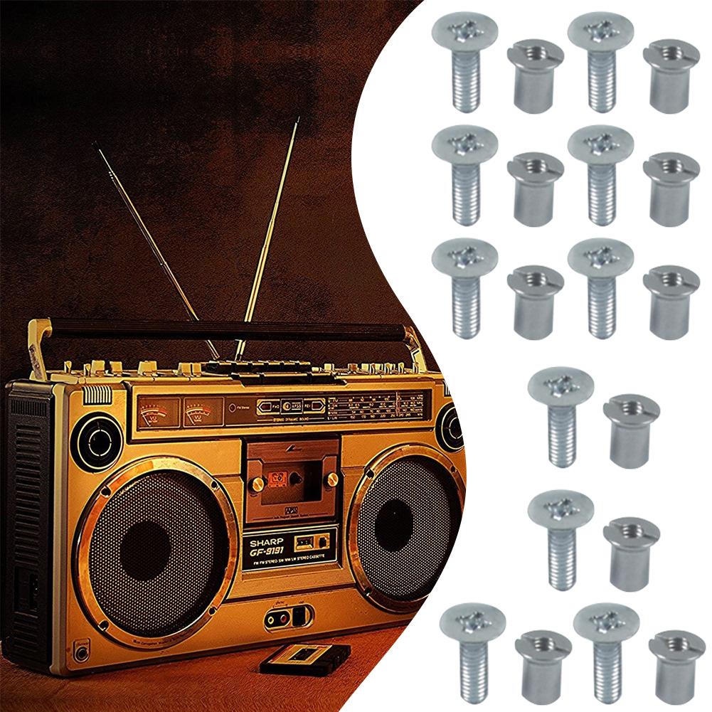 24Pcs NAB Hub Take Up Reel Screw Set Stainless Steel Trident Screw Set Universal for 3M for AMPEX for TEAC for RMGI