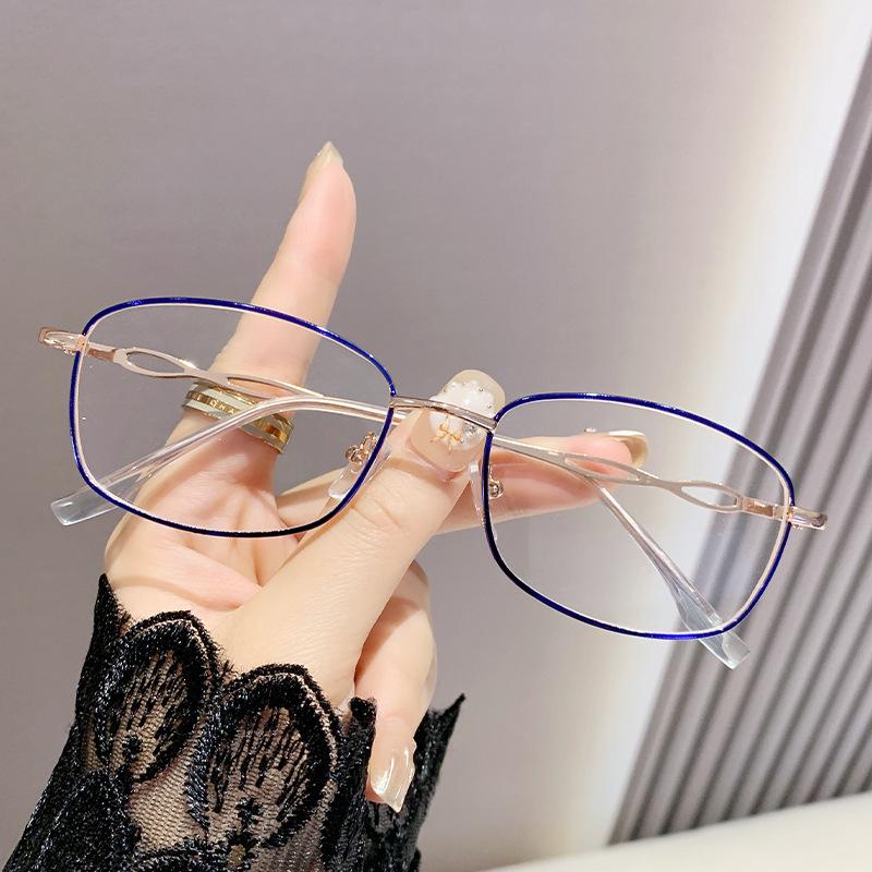 Exquisite And Fashionable Anti-blue Light Reading Glasses With Metal Small Frames For The Elderly 7001