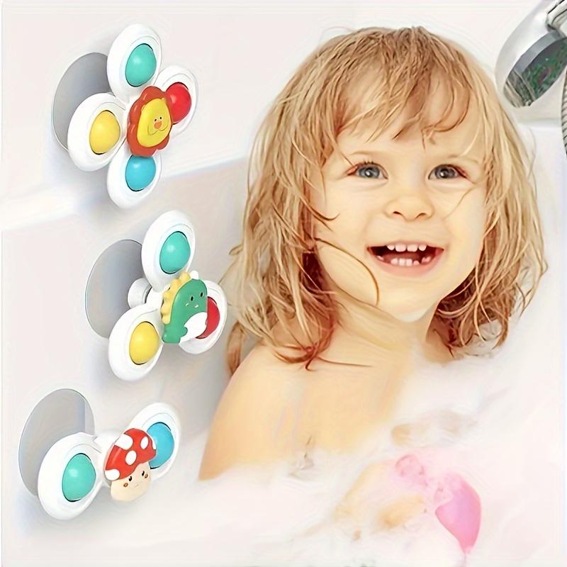3 Stück Kinder Badespielzeug Saugnapf Rotierendes Spielzeug Y2K Cartoon Sensorisches Spielzeug, Rotierendes Puzzlespielzeug mit Badespaß Geschenk Cartoon Sensorisches Spielzeug,