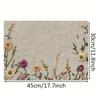 Tapis de Table Rectangulaire à Fleurs pour Salle à Manger Lavable Antidérapant Isolation Thermique Motif Floral Coloré Résistant à la Chaleur Nappe Table de Salle à Manger