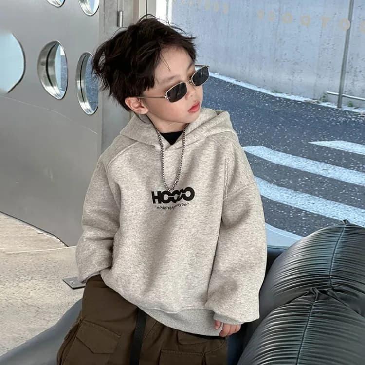 Sweat à capuche d'hiver/automne style coréen pour enfants. Vêtements d'extérieur confortables, respirants, de grande taille et chauds pour garçons et filles.