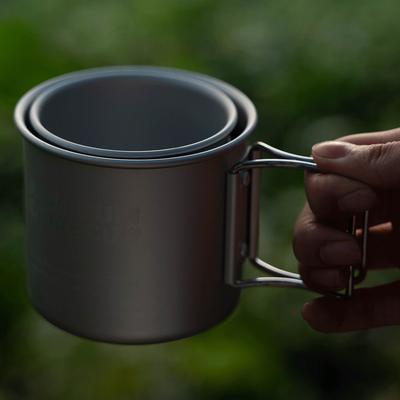 1/2Pcs Camping Cups with Foldable Handle Outdoor Cup for Backpacking Hiking Traveling and Picnic