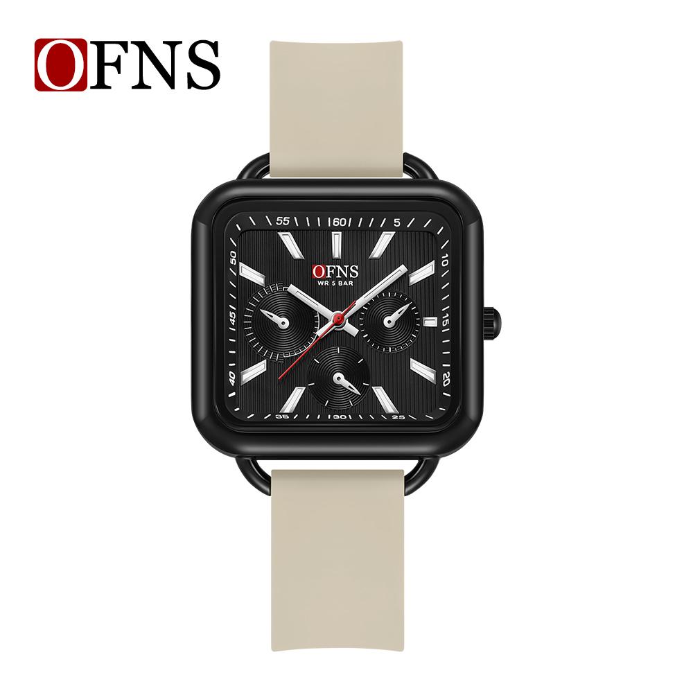OFNS New 7503 Student Quartz Watch Fashionable and Simple Night Light Waterproof Women's Watch Square Dial Youth Watch