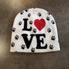 Pattern Love Letter Beanie Knitted Hat For Warm Winter Cap Breathable Fashion