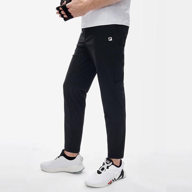 FILA Solid Micro Logo Casual Pants Men bottoms Black A11M221604FBK