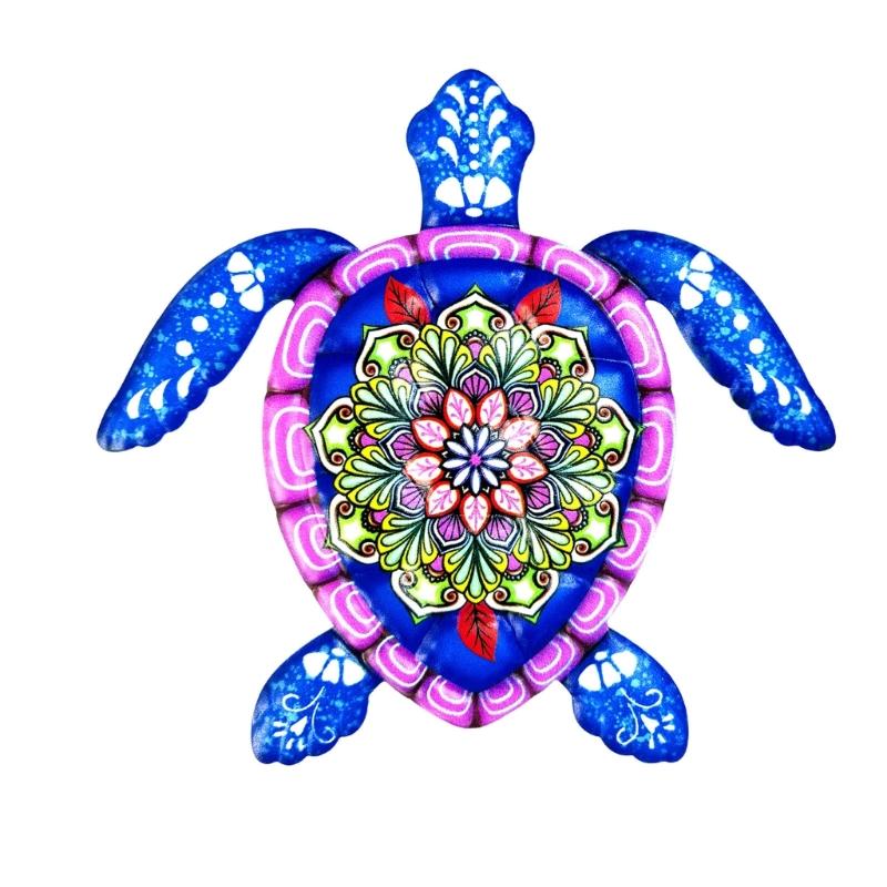 

Add Elegant with Iron Turtle Wall Accent Eye Catching Ocean Themed Ornaments синий