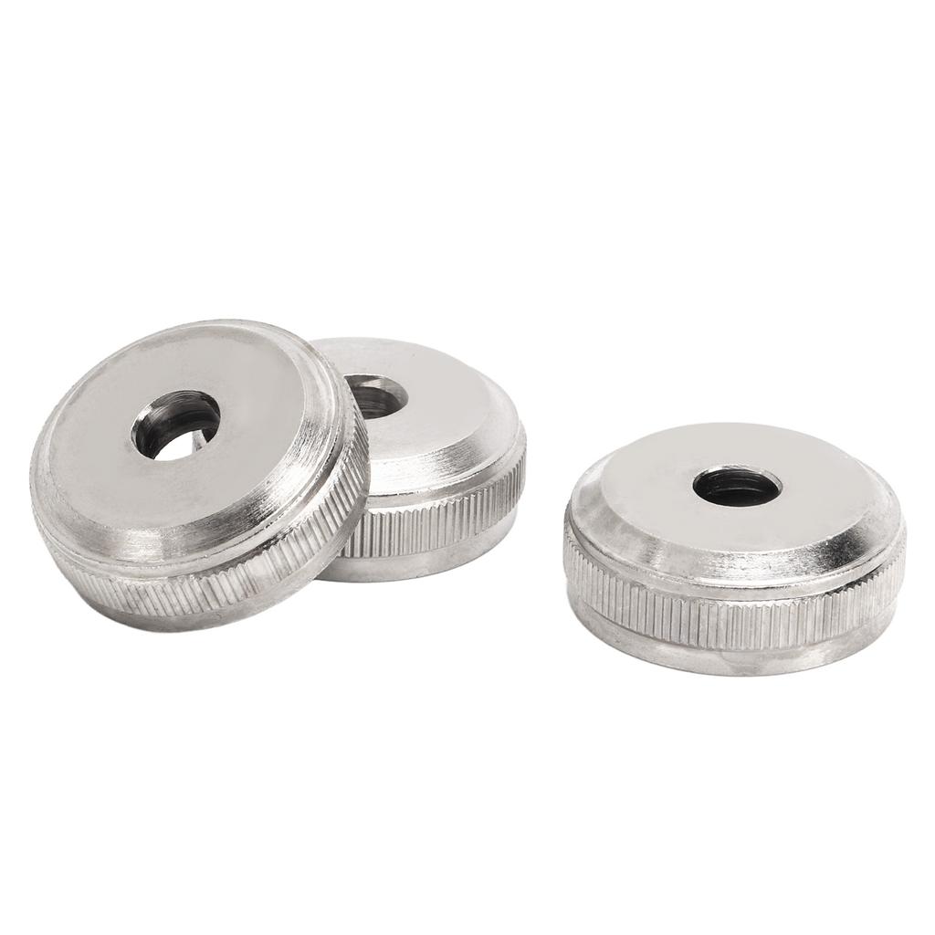 3Pcs Trumpet Valve Cap Metal Silver Screw Piston for Trumpet Replacement Musical Instrument Accessories Trumpet Bottom