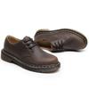 First layer low-top small leather shoes women's leather Crazy Horse brown large size short boots round head men's and women's couples leisure workers