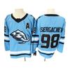 Maglia da Hockey su Ghiaccio da Uomo Squadra NHL Personalizzata Cucita Stile Vintage Misto Cotone Uniforme Abbigliamento Partita di Allenamento