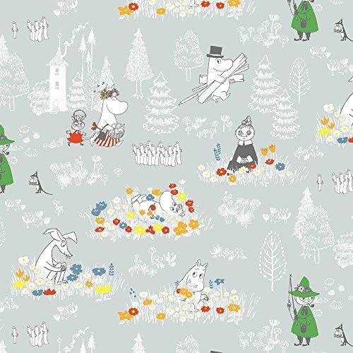 Moomin 5-Piece Nap Futon Set, Misty Gray, Made in Japan