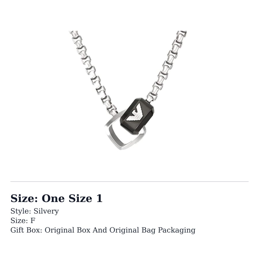 Emporio Armani Stainless Steel Necklaces Men's EGS2937040