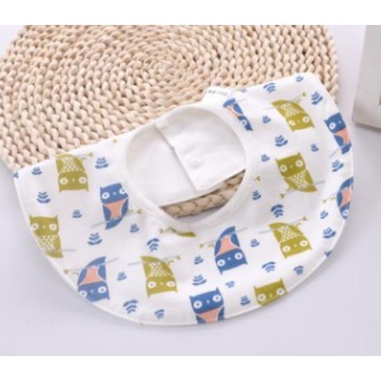 Cotton Muslin Baby Drool Bibs Soft Breathable Bandana Newborn Neck Bib Soft Cartoon Print Toddler Feeding Bibs for  Boy Girl