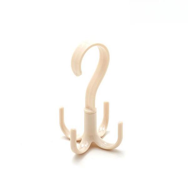 360-degree Rotating Hook, Four-claw Multi-functional Wardrobe Bag Hook, Four-claw Tie Hook, Belt Storage Hanger