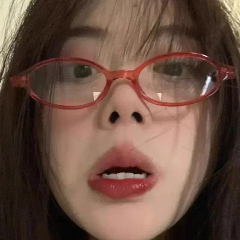 Anime Character Kamishiro Rize Cosplay Red Glasses Akemi Homura Role Play Half Frame Eyeglass Without Lens Accessories Eyewear