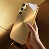 Gold brushed star patterned glass phone case suitable for Samsung Galaxy S26 S25 S24 S22 S21 S20 FE Ultra Plus shock absorption