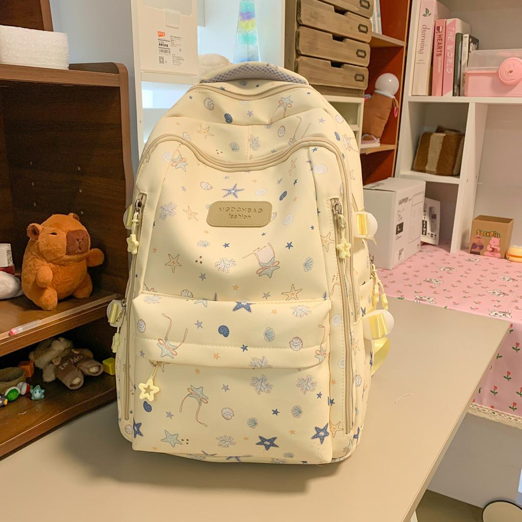 Schoolbag Japanese Ins Wind Backpack Campus Commuter Versatile Student Schoolbag Female Cute Casual Fashion Large Capacity Backpack