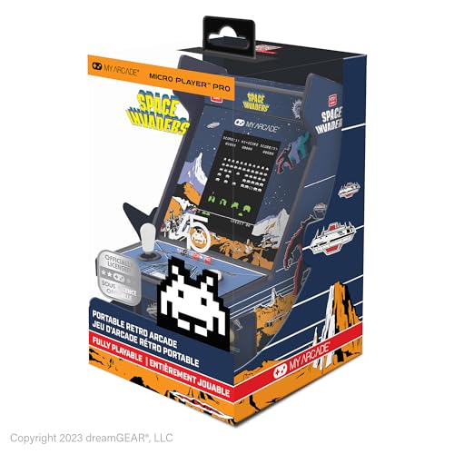 My Arcade Space Invaders 6.75 inch, Retro Video Arcade Game, Classic Game