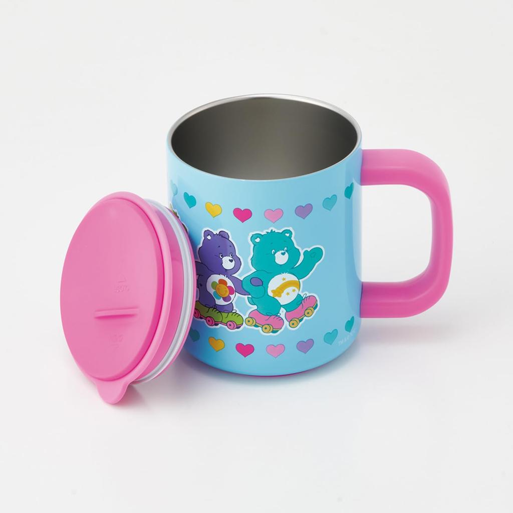 Skater Vacuum Insulated Stainless Steel Mug with Care Bears Skate Lid, 330ml, Design, STMG4N-A