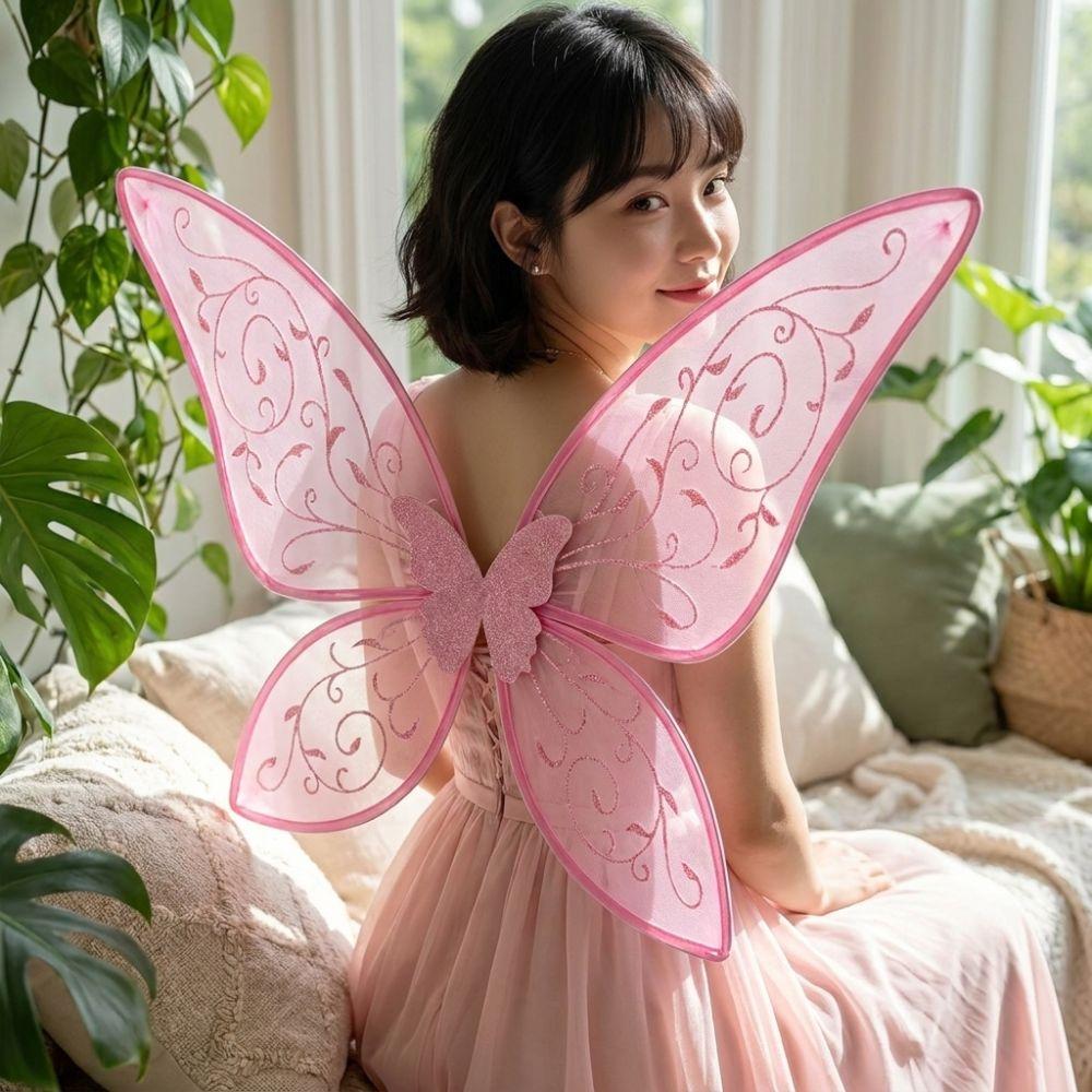 Organza Butterfly Princess Wings Sparkle Cosplay Elf Wings Costume Wings Halloween Party