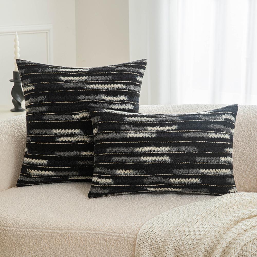 

Скандинавский Инс Маленький Ароматный Стиль Наволочка Модельная Комната Вязаная Шерстяная Подушка Офис Поясница Против Спальня Прикроватная Спинка 30 * 50Cm without core