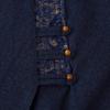 Womens Trendy Jacquard Denim Kimono Jacket Street Style Loose Fit V-Neck Tie Front Outerwear
