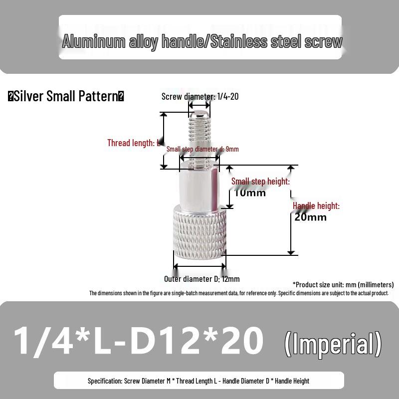 Imperial Stainless Steel Camera Mount Locking Bolt with Aluminum Alloy Handle