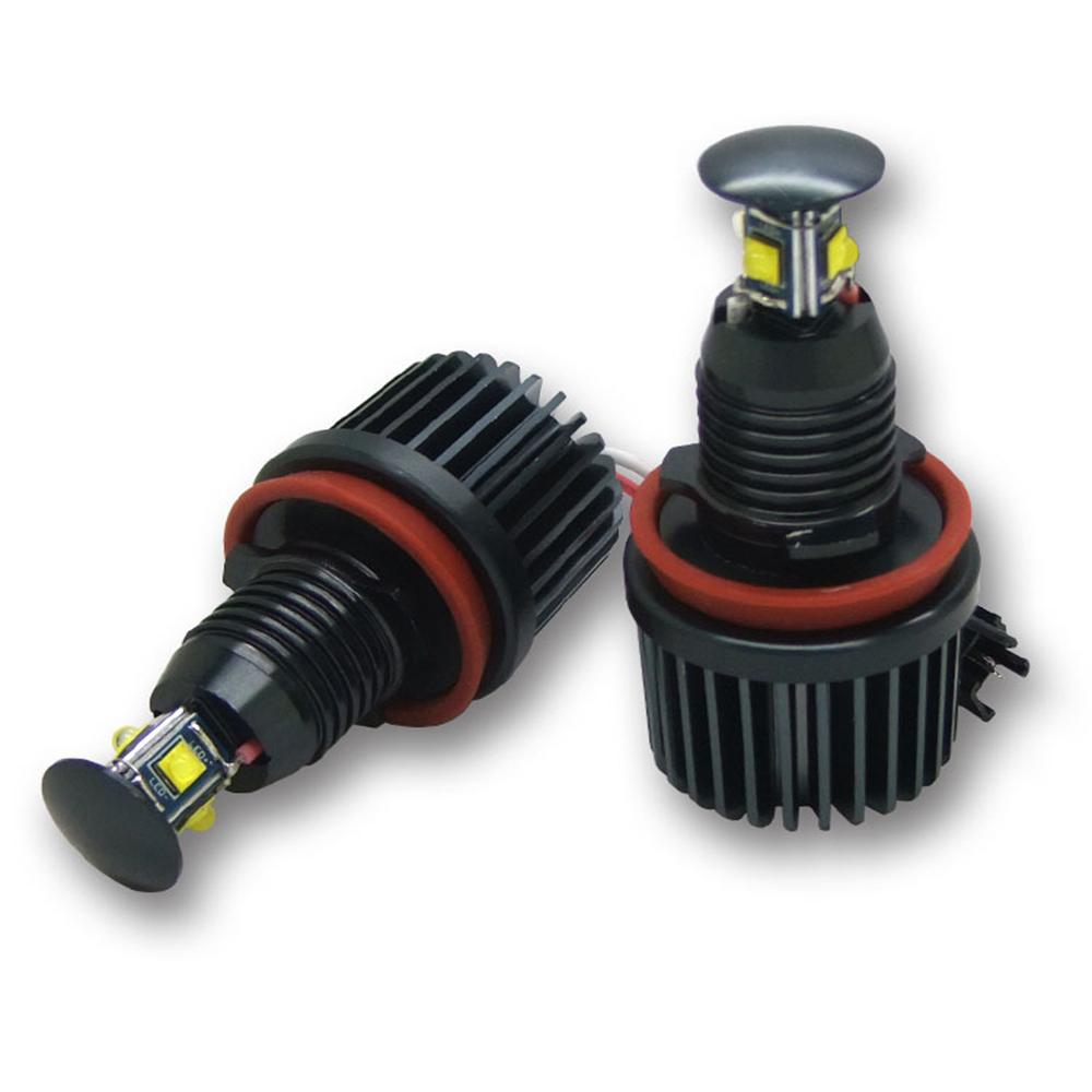 2X 40W H8 LED žárovky s Angel Eyes Halo kroužky pro BMW E91 E92 E93