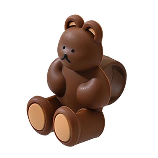 

Bear Door Handle Stopper Wall Protector Adhesive-Free Silicone Door Lever Stop Wall Bumper Noise Reduction Home Office Door Anti-collision Pad D