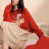 Fila CNY X Buer Rabbit Sweatshirts Unisex Red Crew Neck Moderate Regular F11U319202F-RD