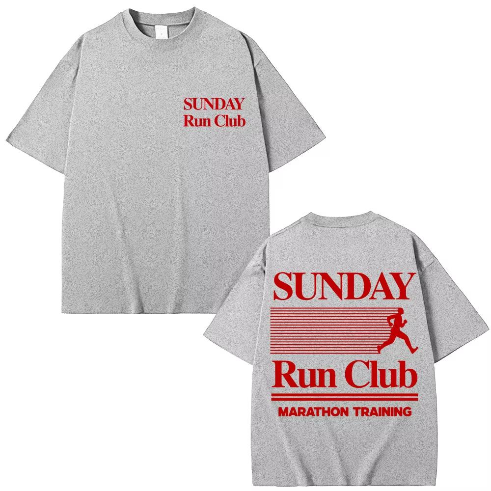 Sunday Run Club Training Print Tshirt Unisex Unisex Sport Fashion Harajuku Short Sleeve Top Pure Cotton Casual T Shirts Streetwear
