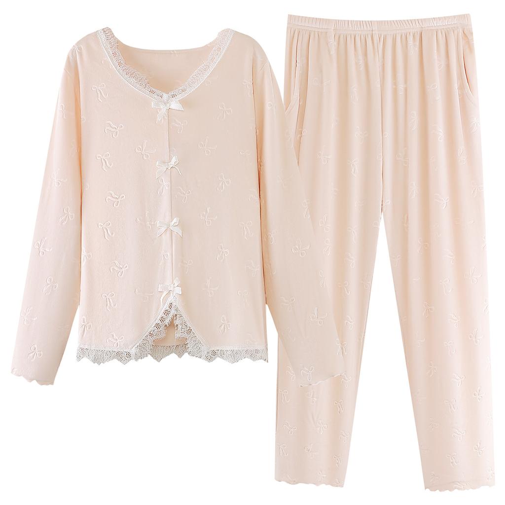 Pajamas Women'S Autumn And Winter Coral Fleece Thickened And Fleece Winter Island Fleece Loungewear Thin Fleece Spring And Autumn High-End Suit