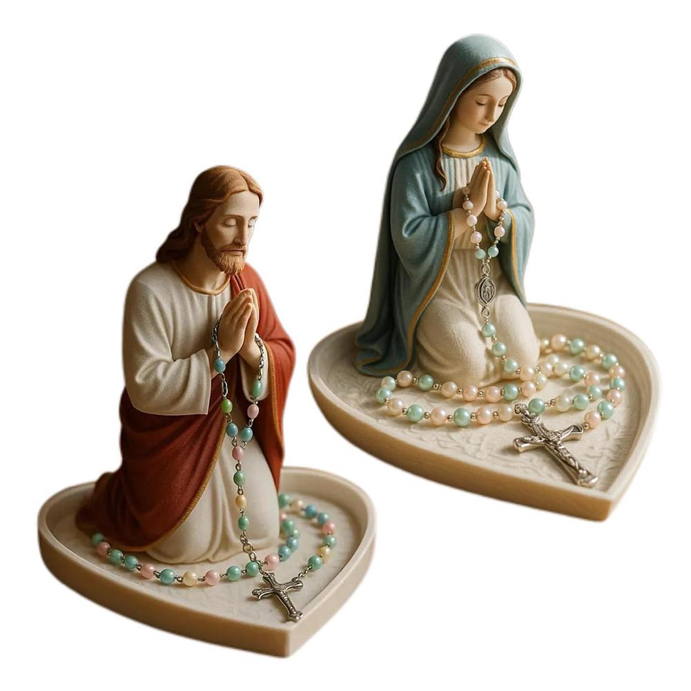 Elegantes Design Religiöse Andacht Rosenkranzhalter Jungfrau Maria