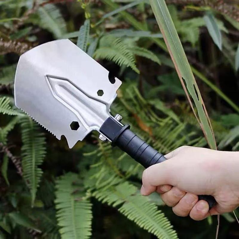 Outdoor Multi-functional Military Shovel Portable Lightweight Stainless Steel Digging Spade for Camping Hiking Backpacking