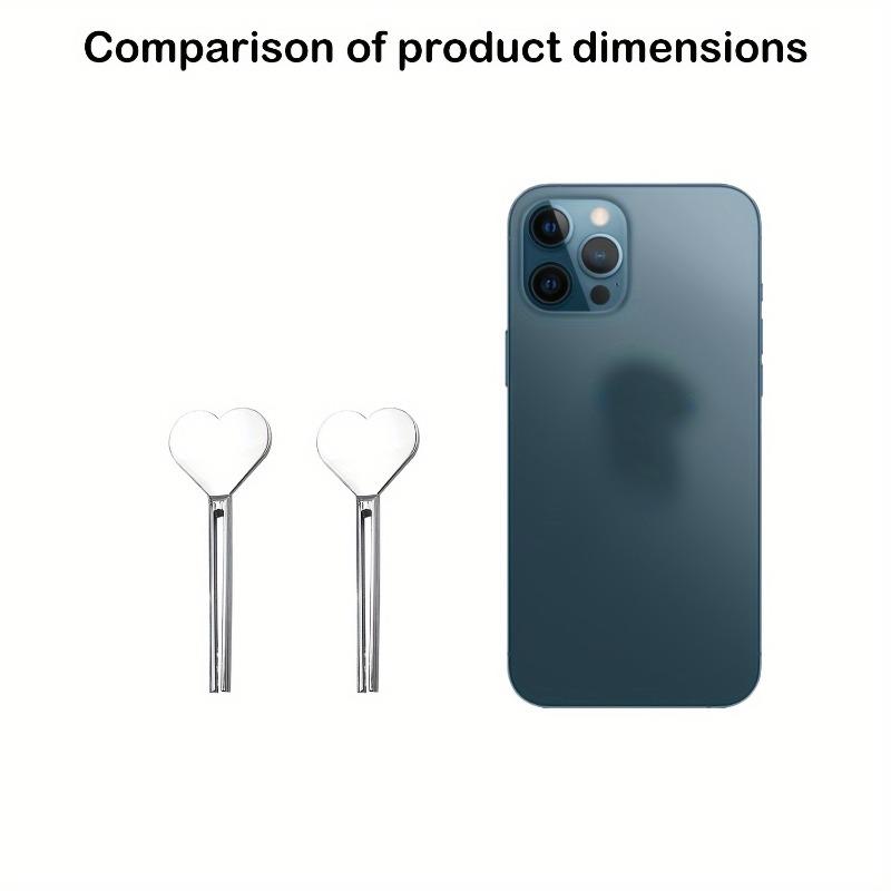 2pcs Heart-Shaped Toothpaste Squeezer - Stainless Steel Tube Roller for Bathroom