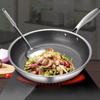 Non-coated Honeycomb Pot Stainless Steel Steak Cooking Pot Durable Frying Pan  Gas Induction Cooker
