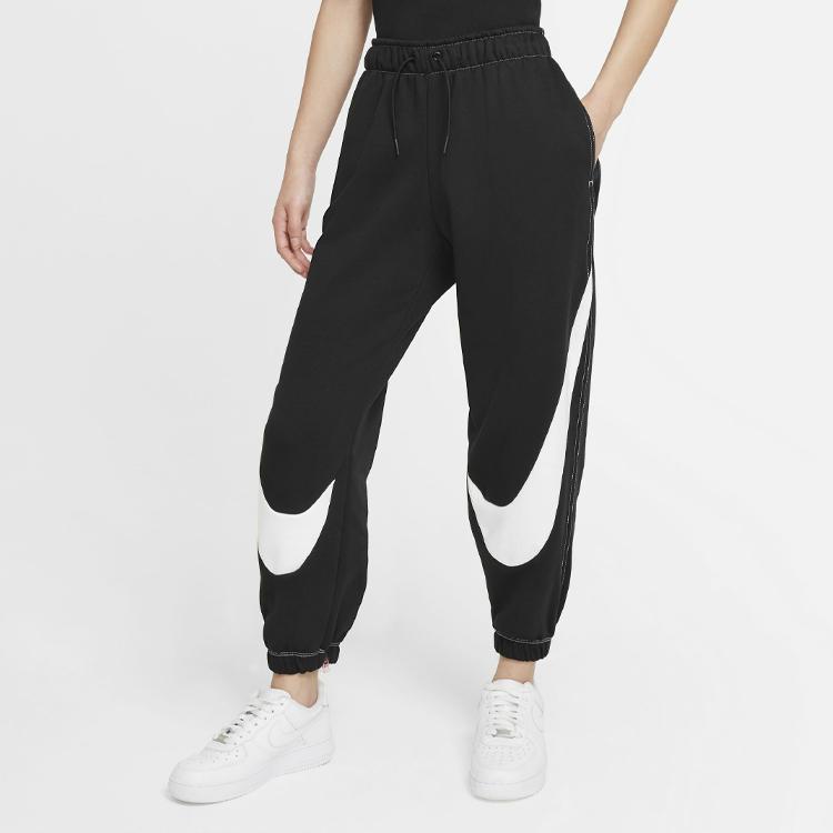 Nike Sportswear Women's Big Swoosh Fleece Joggers Black White For Women DD5583-010