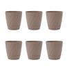 6pcs Plastic Flower Pot Gardening Plant Container Lightweight Plastic Planter for Home Balcony