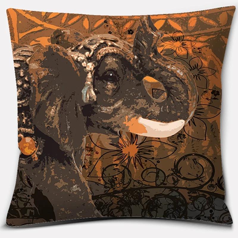 Elephant Pattern Decorative Pillowcase Bedding Home Decor Cushion Pillowcase