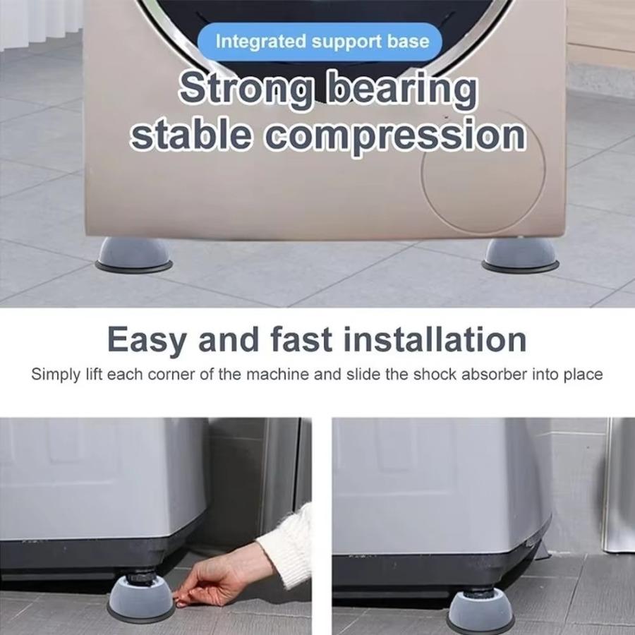 1/4/8/12pcs Silent Anti Vibration Feet Pad Universal Washing Machine Slipstop Skid Raiser Mat Refrigerator Support Dampers Stand