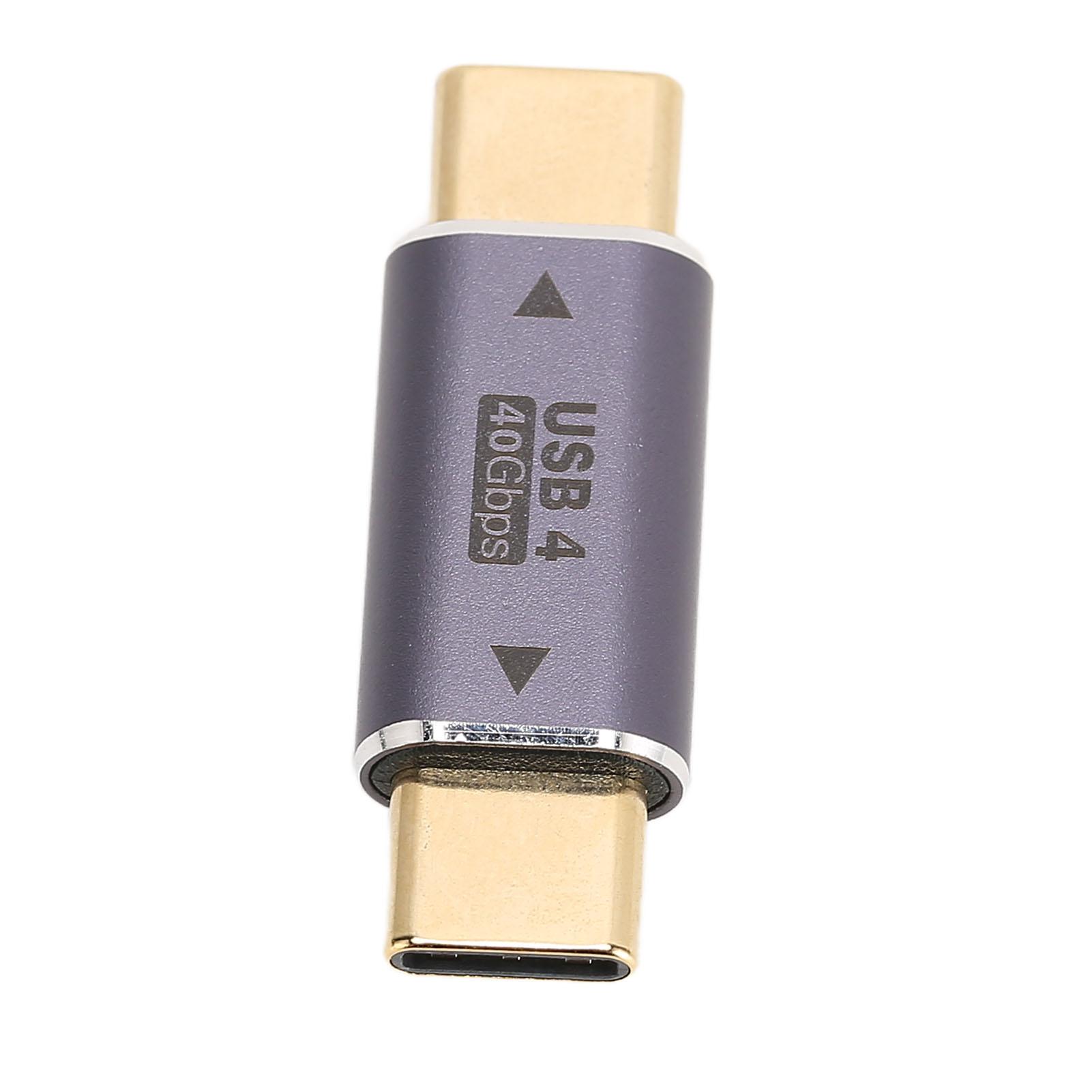 

Адаптер USB C Папа-папа PD 100 Вт 8K 40 Гбит/с Высокоскоростная зарядка Передача HD Позолоченный Type C
