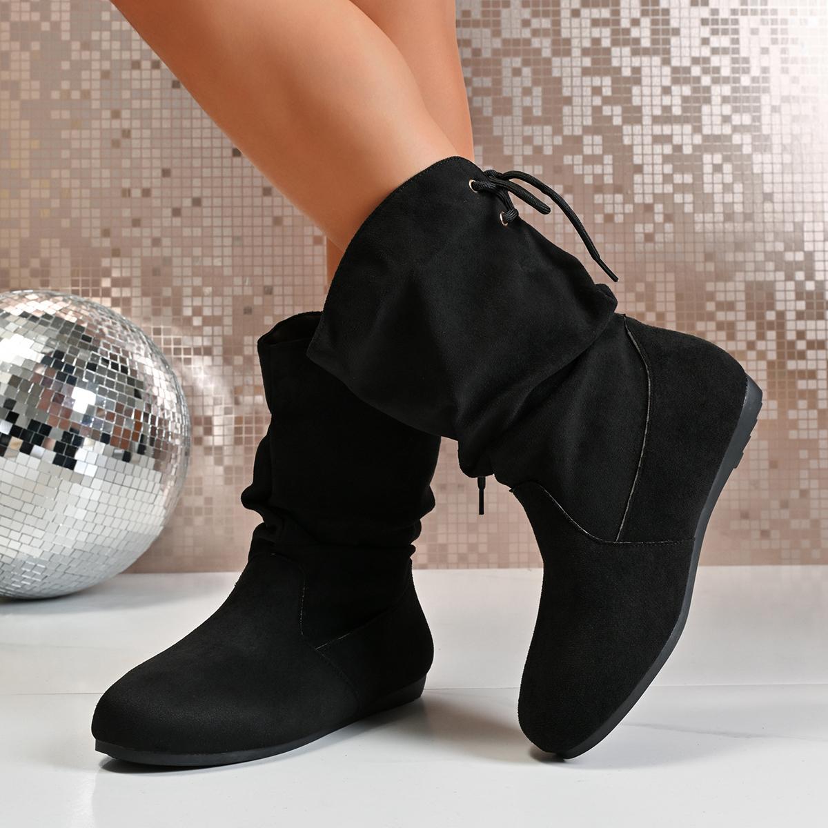 

Low Heel Women Boots New Four Season Comfortable Women Shoes Fashion Outdoor Sexy Mid Calf Boots Woman Botas De Mujer 42