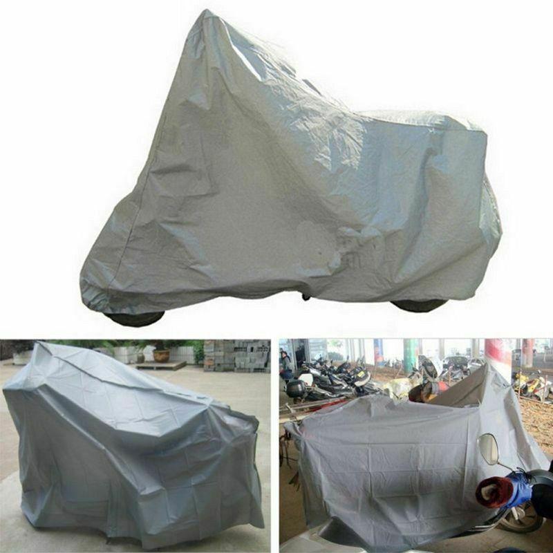 Waterproof Proof Dust Uv Sun Rain Snow Full Motorcycle Cover Scooter Coat Bike