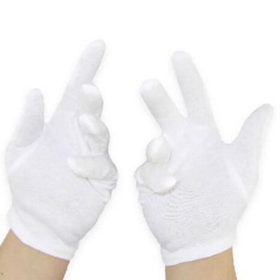 Guantes protectores suaves de algodón lisle de color sólido para inspección de joyas de plata