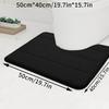 1pcs Thickened Coral Fleece Floor Mat Easy To Maintain U-shaped Toilet Pads Bathroom Wear-resistant Absorbent Anti Slip-pad Bathroom Products