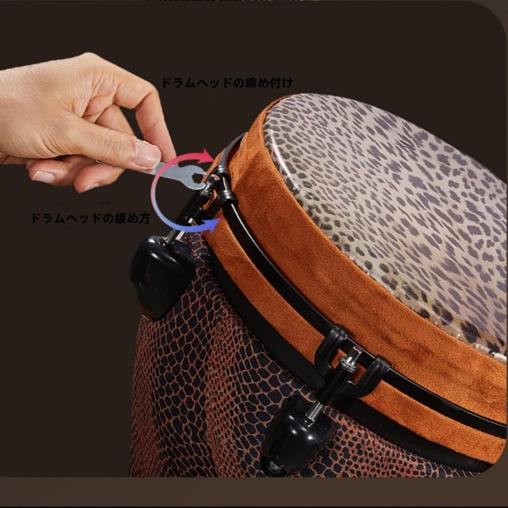 lvjiajin Djembe Hand Drum Percussion Instrument Ethnic Musical Instrument 12 Inches Suitable for Beginners to Adults